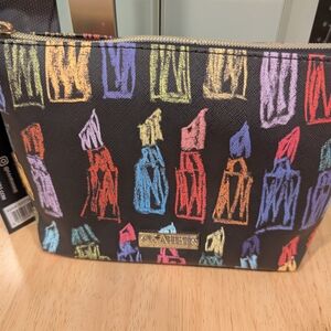 Kahri Multicolor Lipstick Pattern Cosmetics Bag Pouch